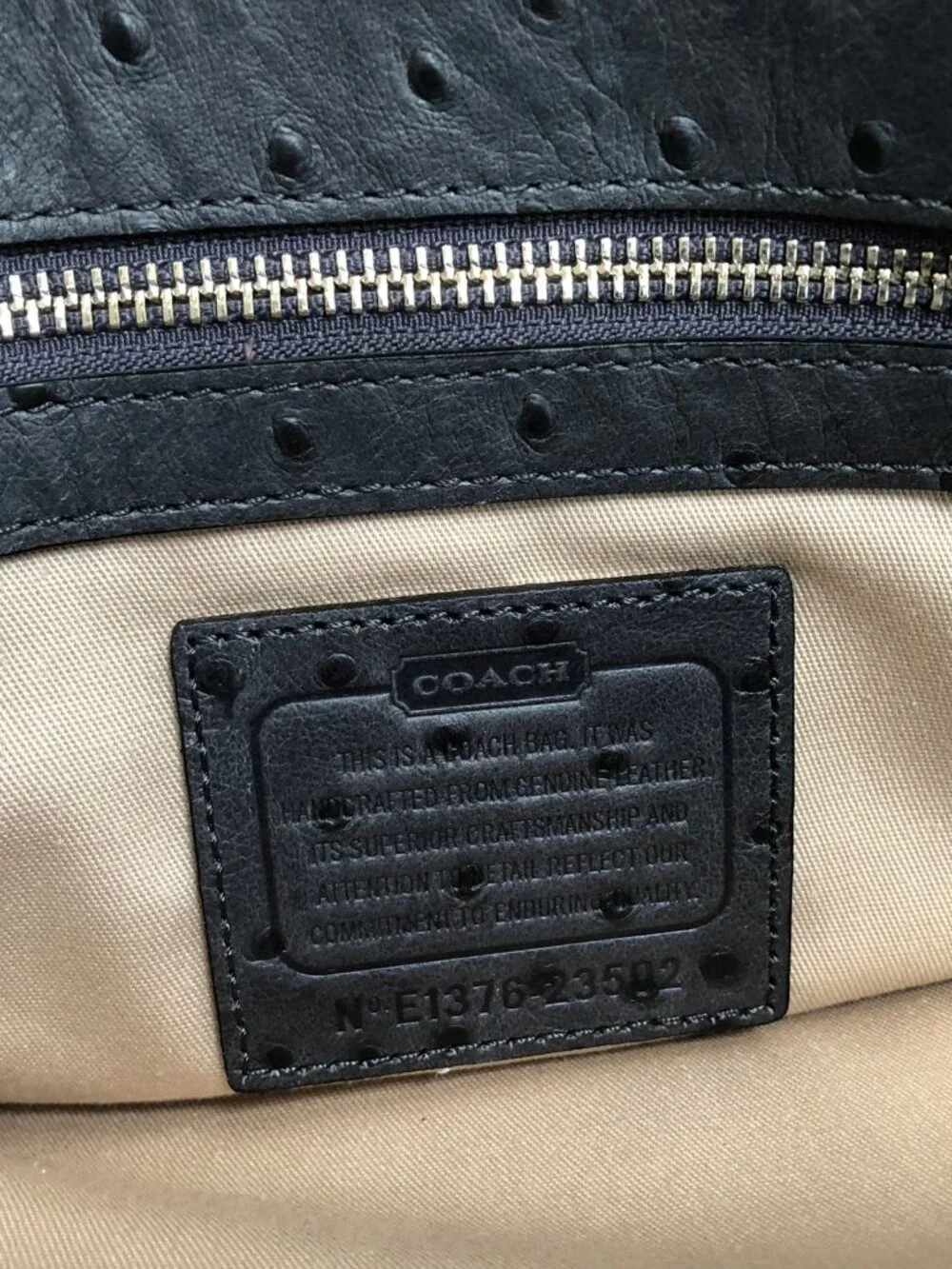 NWT COACH LEGACY PINNACLE LEIGHTON OSTRICH EMBOSSED CARRYALL - 23502 - Charcoal